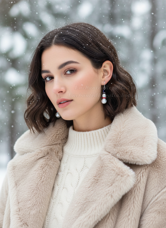 Frosty Gentleman Clasp Earrings