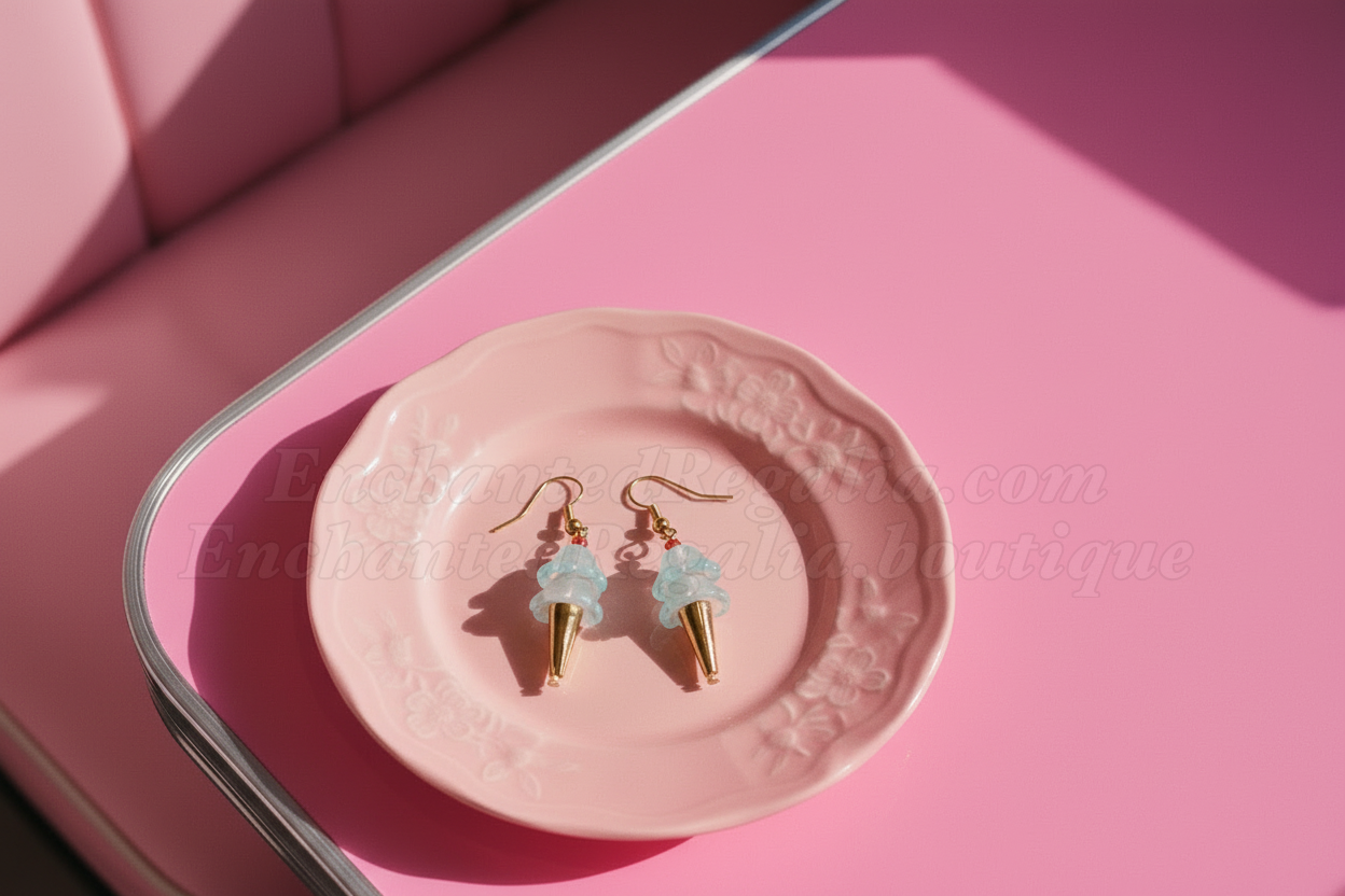 Icecream Cone Dangle Earrings