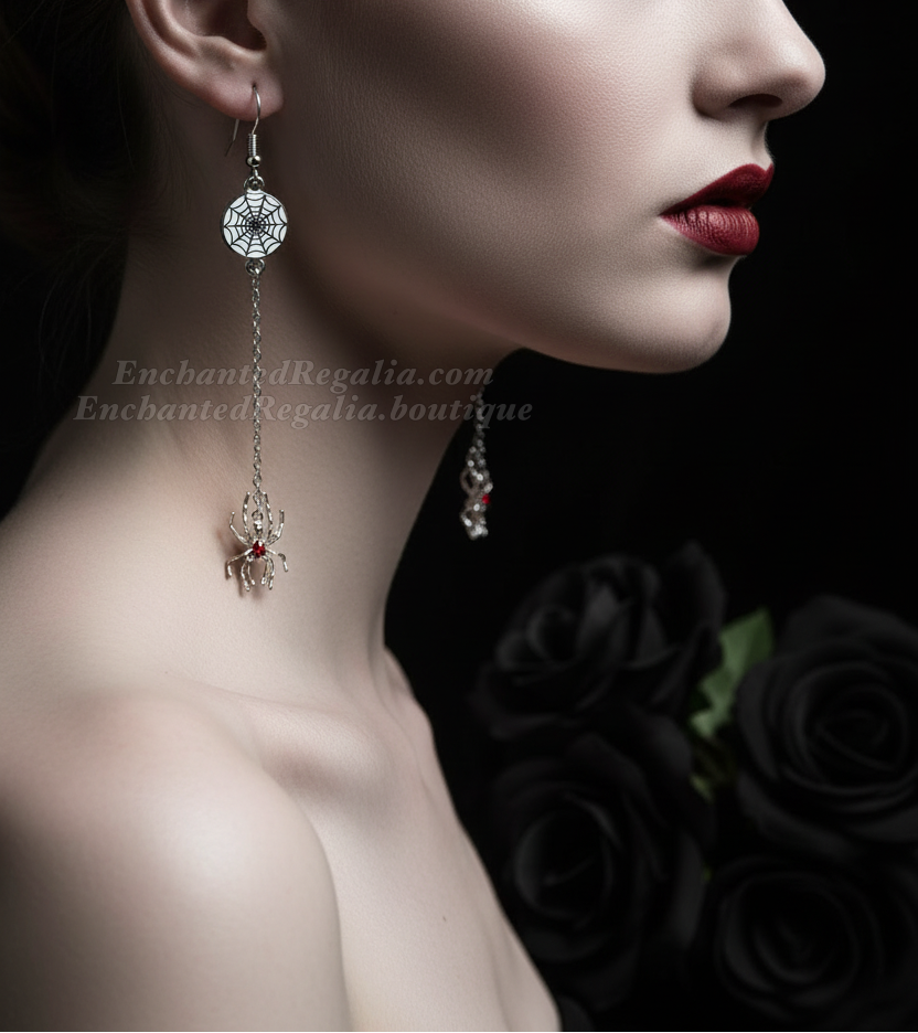 Widow's Eye Dangle Drop Earrings