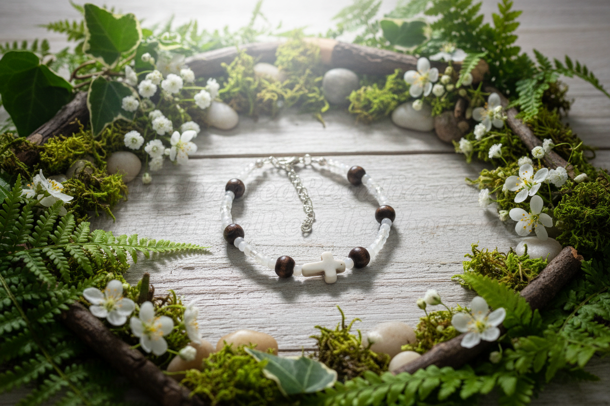 Beaded Cross Bracelet