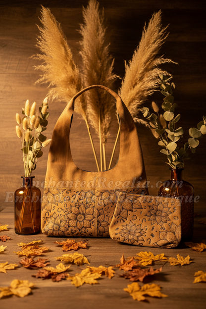 Boho Hobo Bag & Makeup Bag Bundle