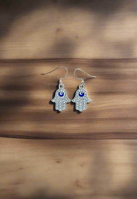 Evil Eye Hamsa Dangle Earrings