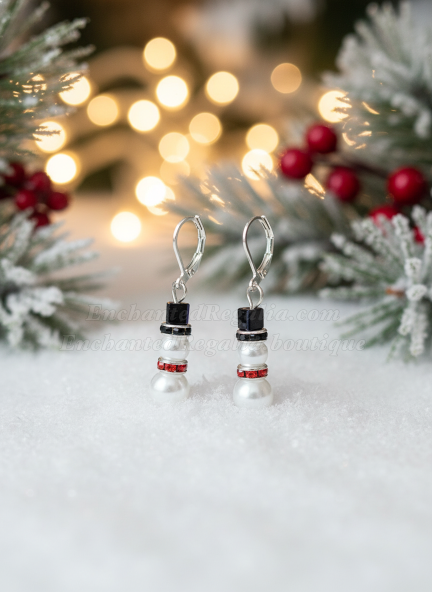 Frosty Gentleman Clasp Earrings