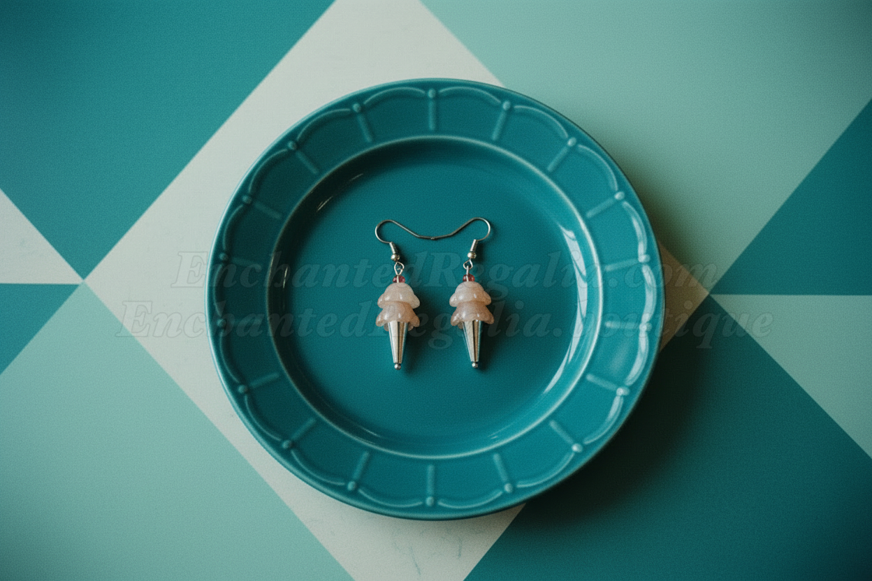 Icecream Cone Dangle Earrings
