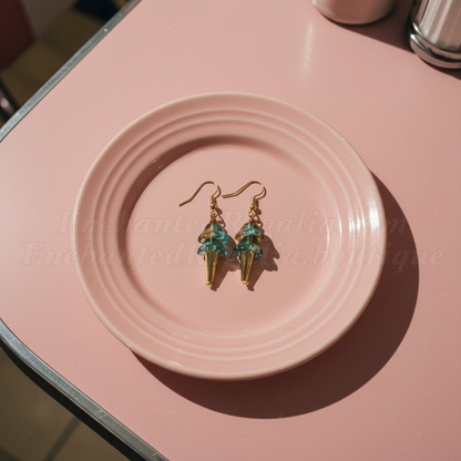 Icecream Cone Dangle Earrings