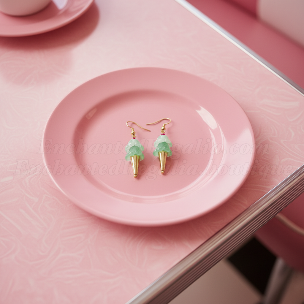 Icecream Cone Dangle Earrings