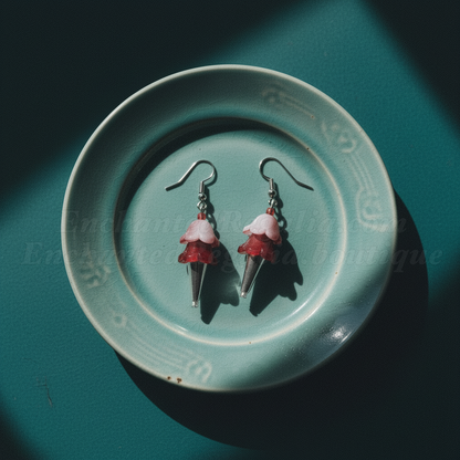 Icecream Cone Dangle Earrings