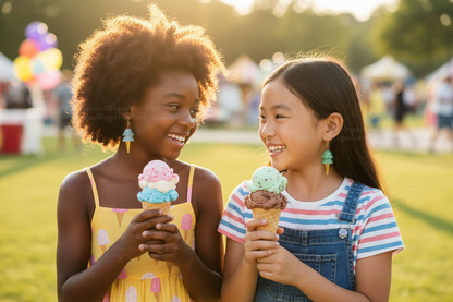 Icecream Cone Dangle Earrings
