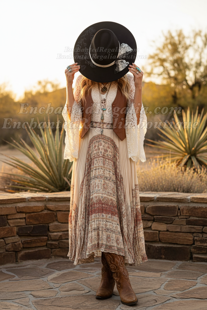 Lace Cosmos Fedora Hat