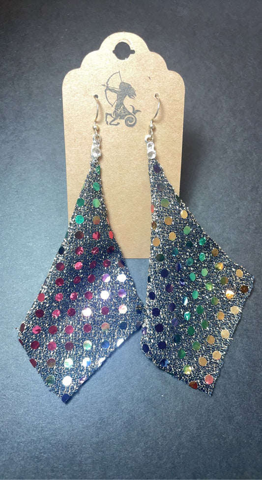 Iridescent Sequins Dangle Earrings